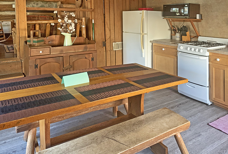 Quiet Oak Pet-Friendly Luxury Log Cabin Kitchen